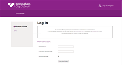 Desktop Screenshot of leisurebookings.birmingham.gov.uk